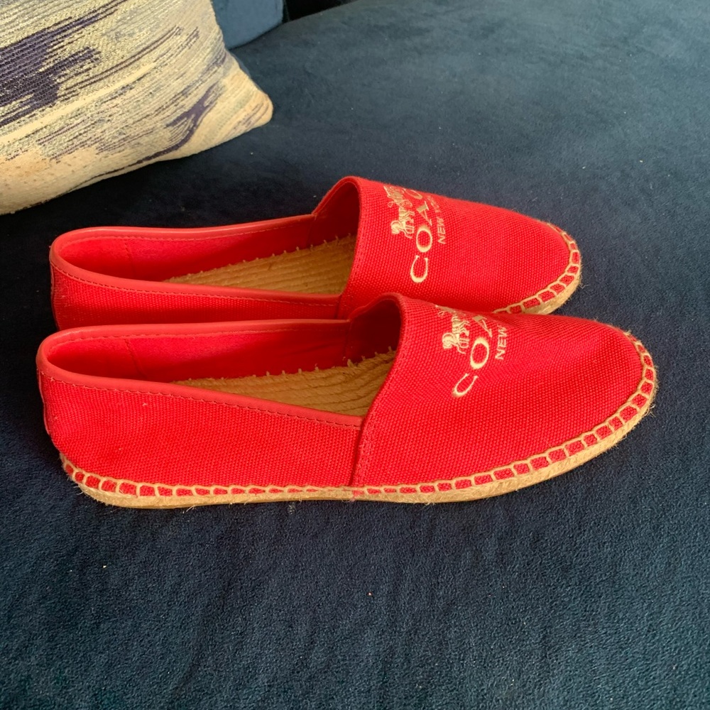 Hot pink Coach flats